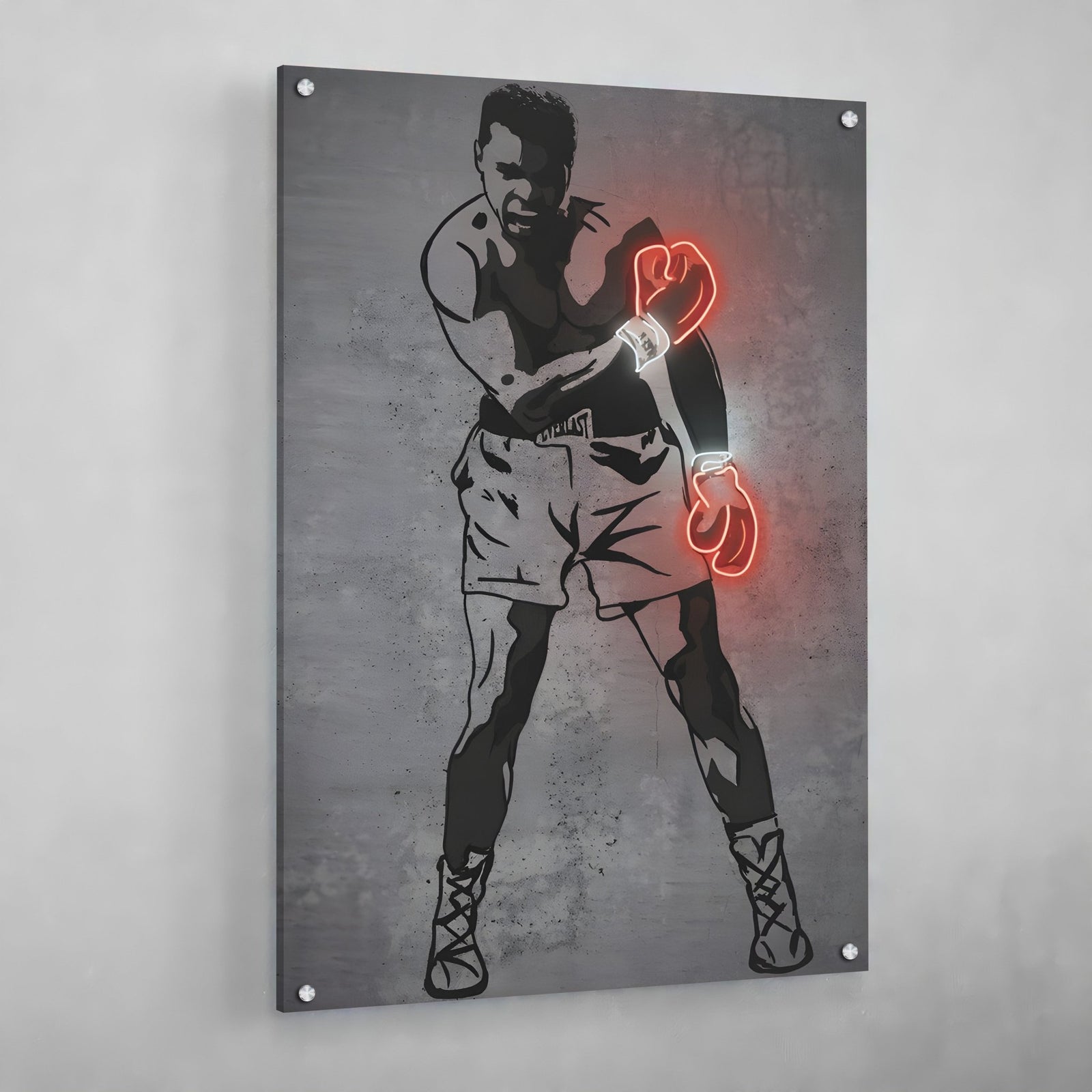Tableau Neon Mohamed Ali - The Art Avenue