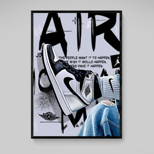 Tableau Nike Air Jordan Noir - The Art Avenue