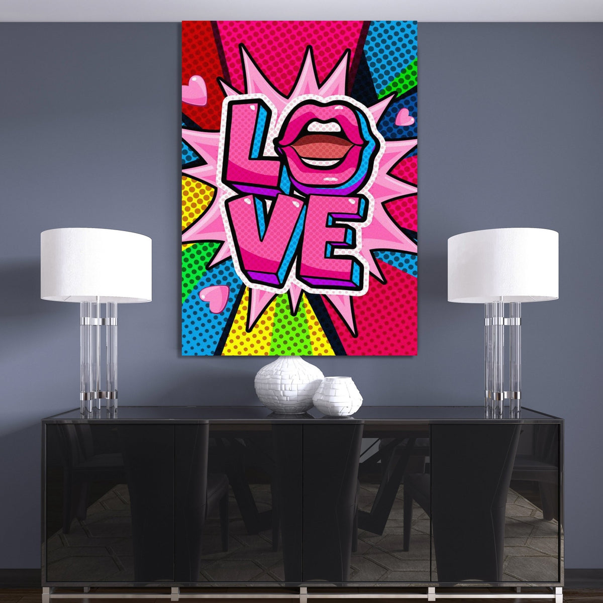 Tableau Pop Art Amour - The Art Avenue