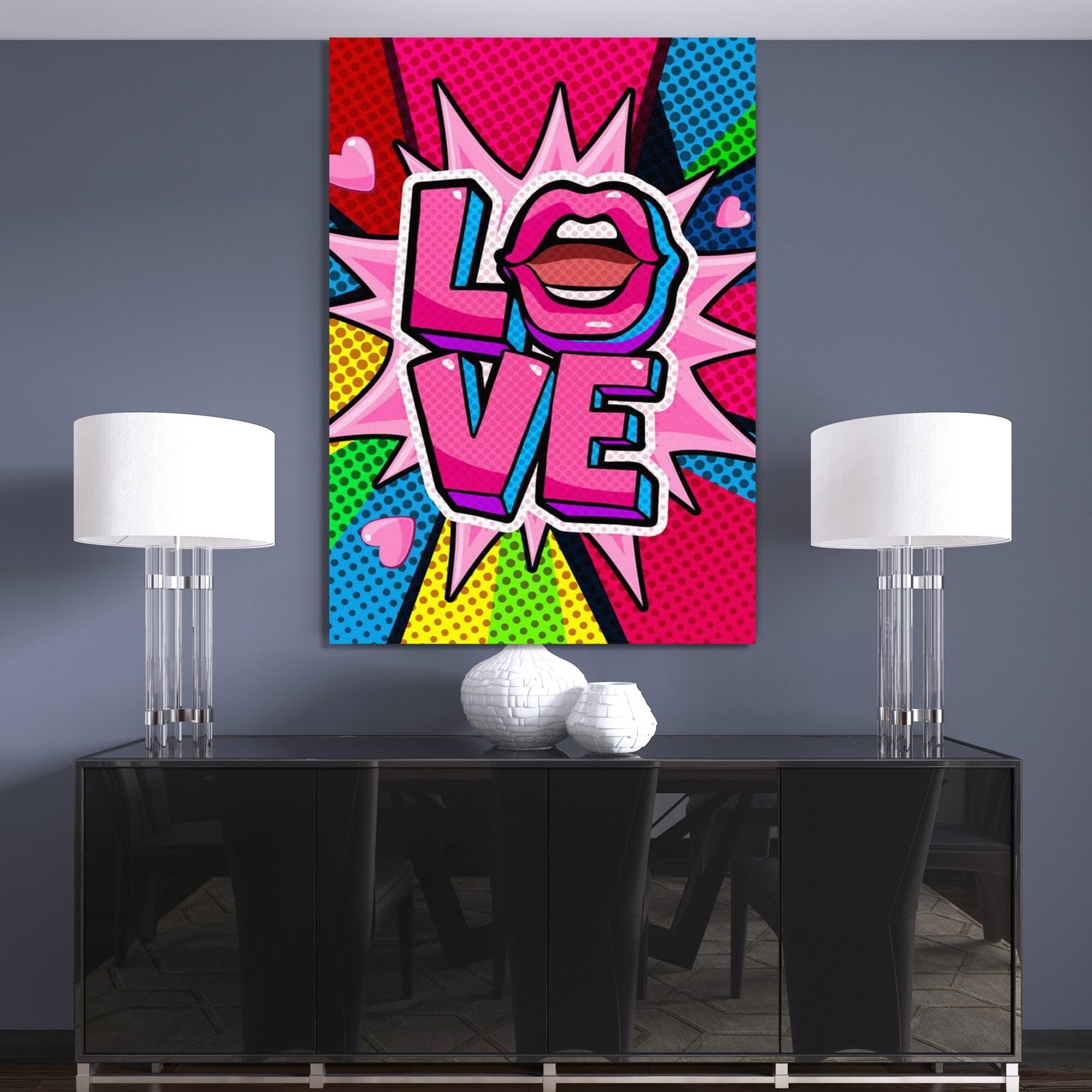 Tableau Pop Art Amour - The Art Avenue