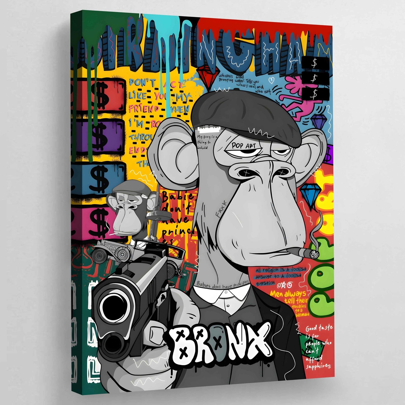 Tableau Pop Art Bored Ape - The Art Avenue