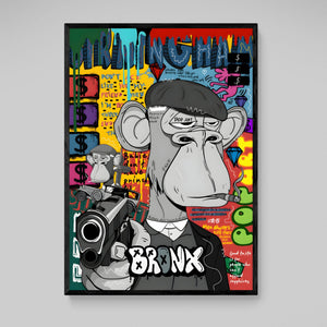 Tableau Pop Art Bored Ape - The Art Avenue