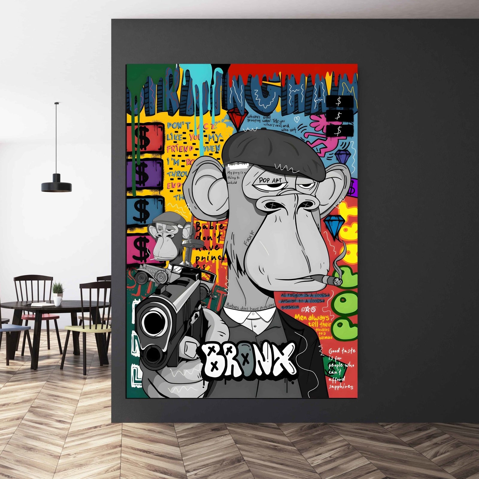 Tableau Pop Art Bored Ape - The Art Avenue