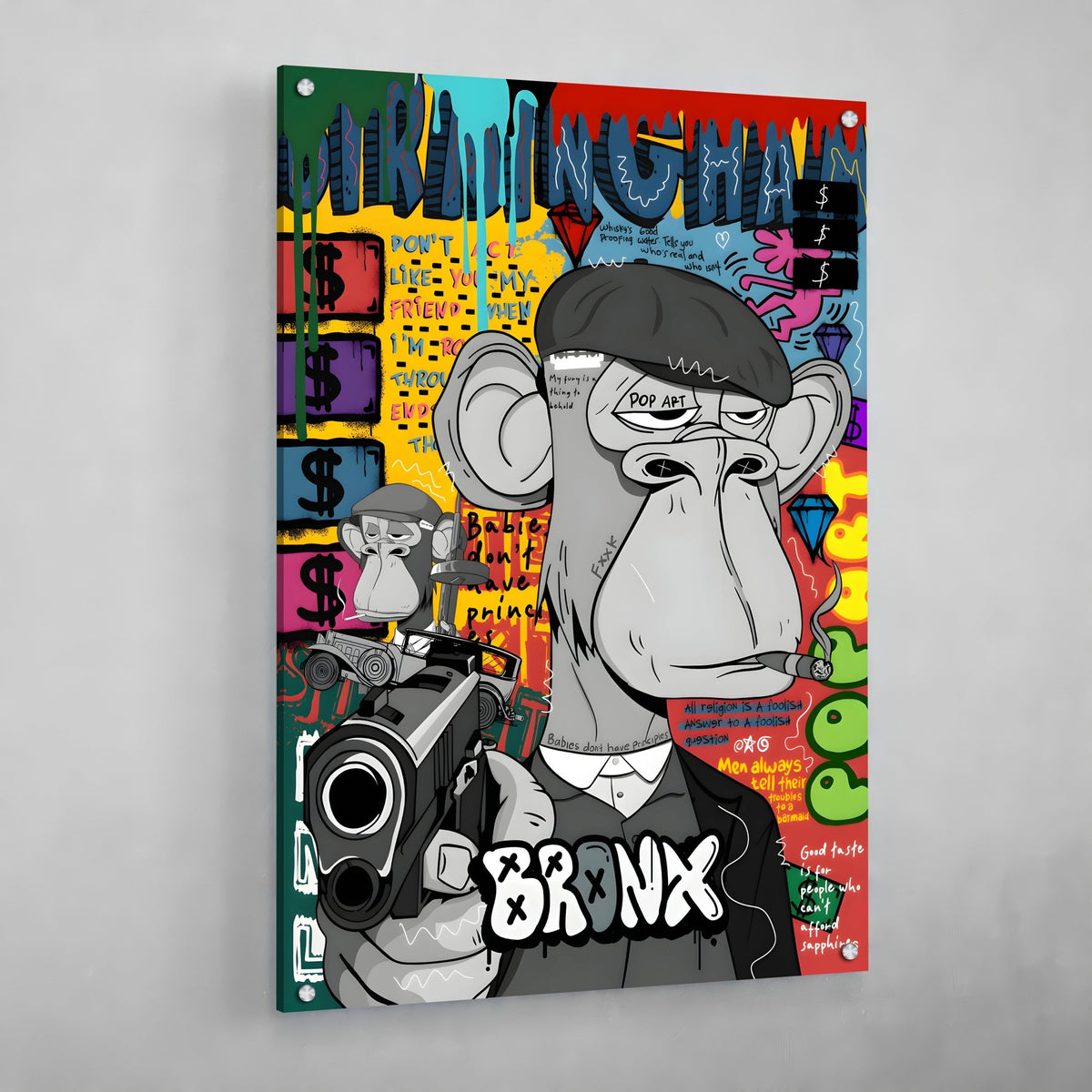 Tableau Pop Art Bored Ape - The Art Avenue