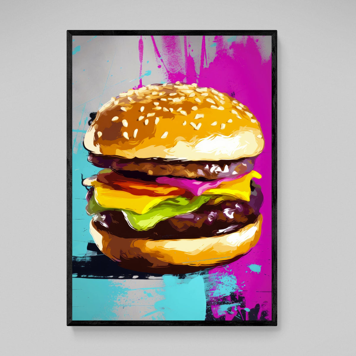 Tableau Pop Art Burger - The Art Avenue