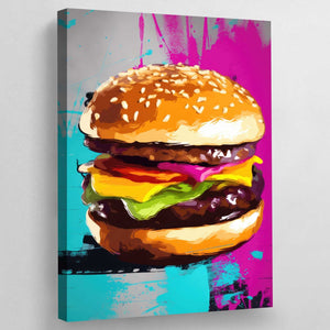 Tableau Pop Art Burger - The Art Avenue
