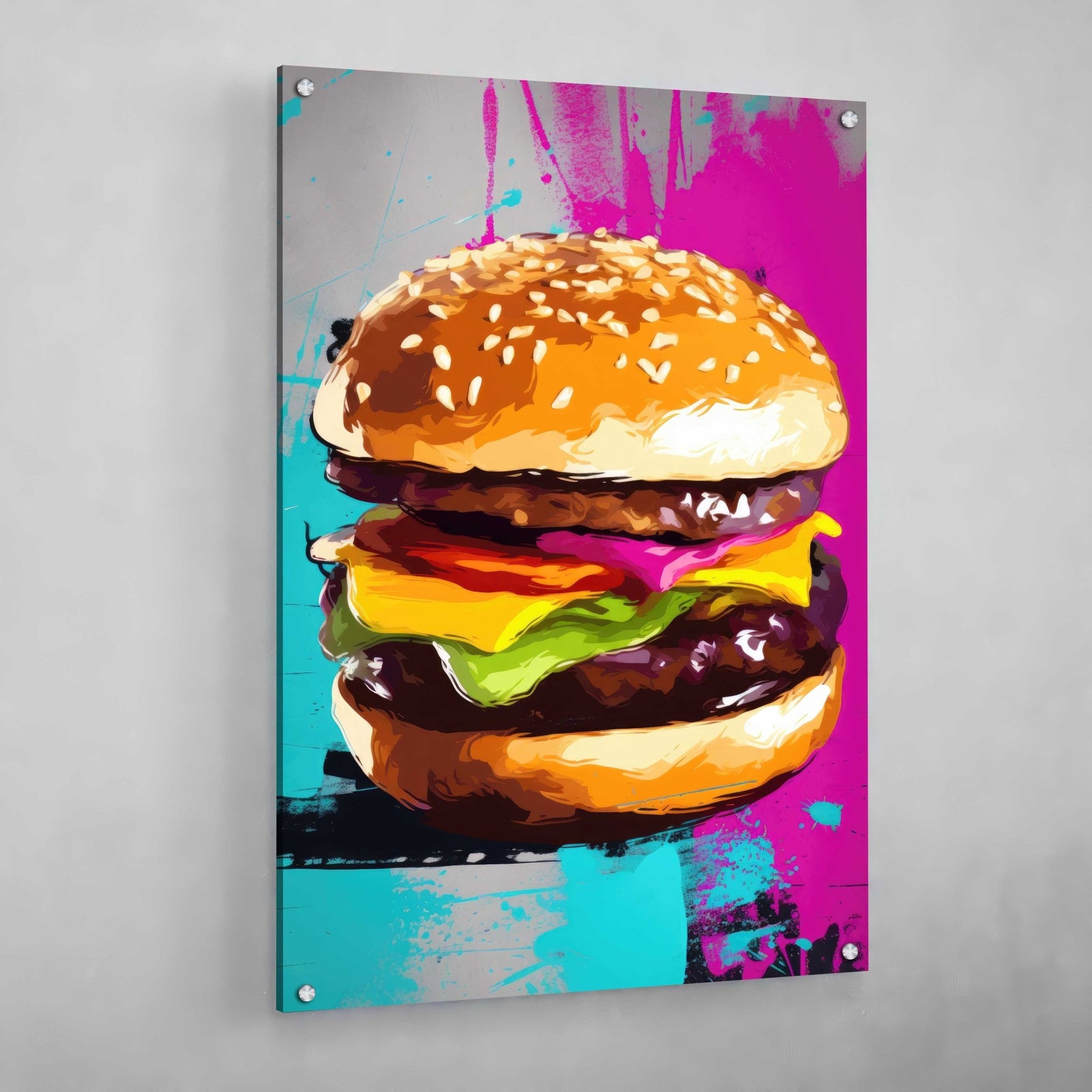 Tableau Pop Art Burger - The Art Avenue