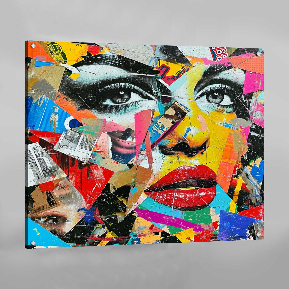 Tableau Pop Art Femme Collage - The Art Avenue
