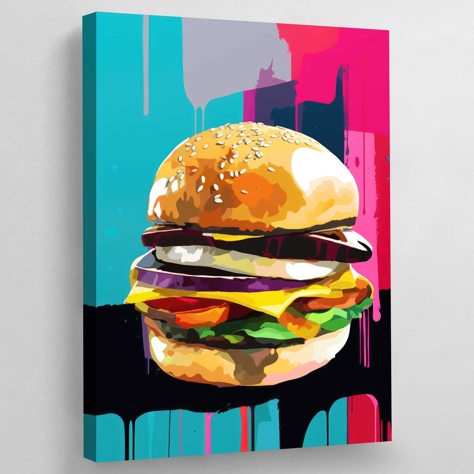 Tableau Pop Art Hamburger - The Art Avenue