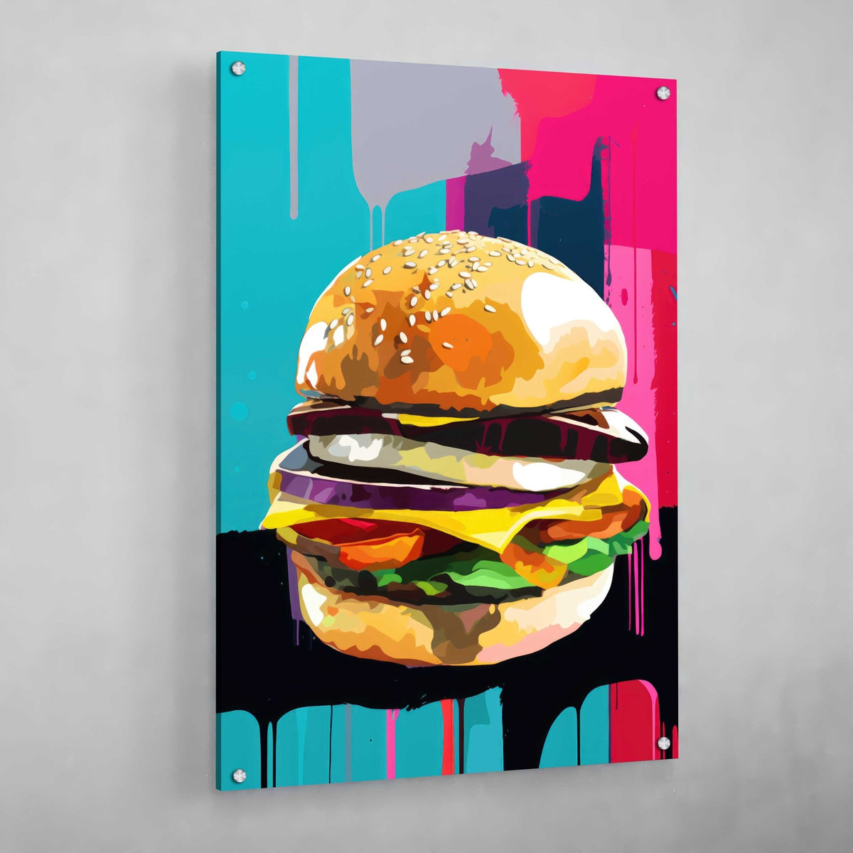 Tableau Pop Art Hamburger - The Art Avenue