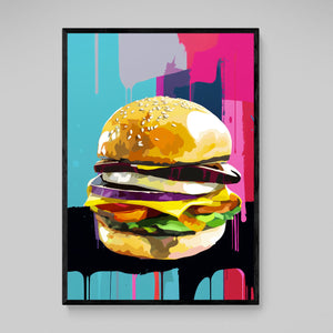 Tableau Pop Art Hamburger - The Art Avenue