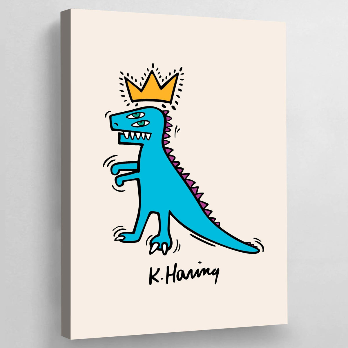 Tableau Pop Art Keith Haring Dinosaure - The Art Avenue