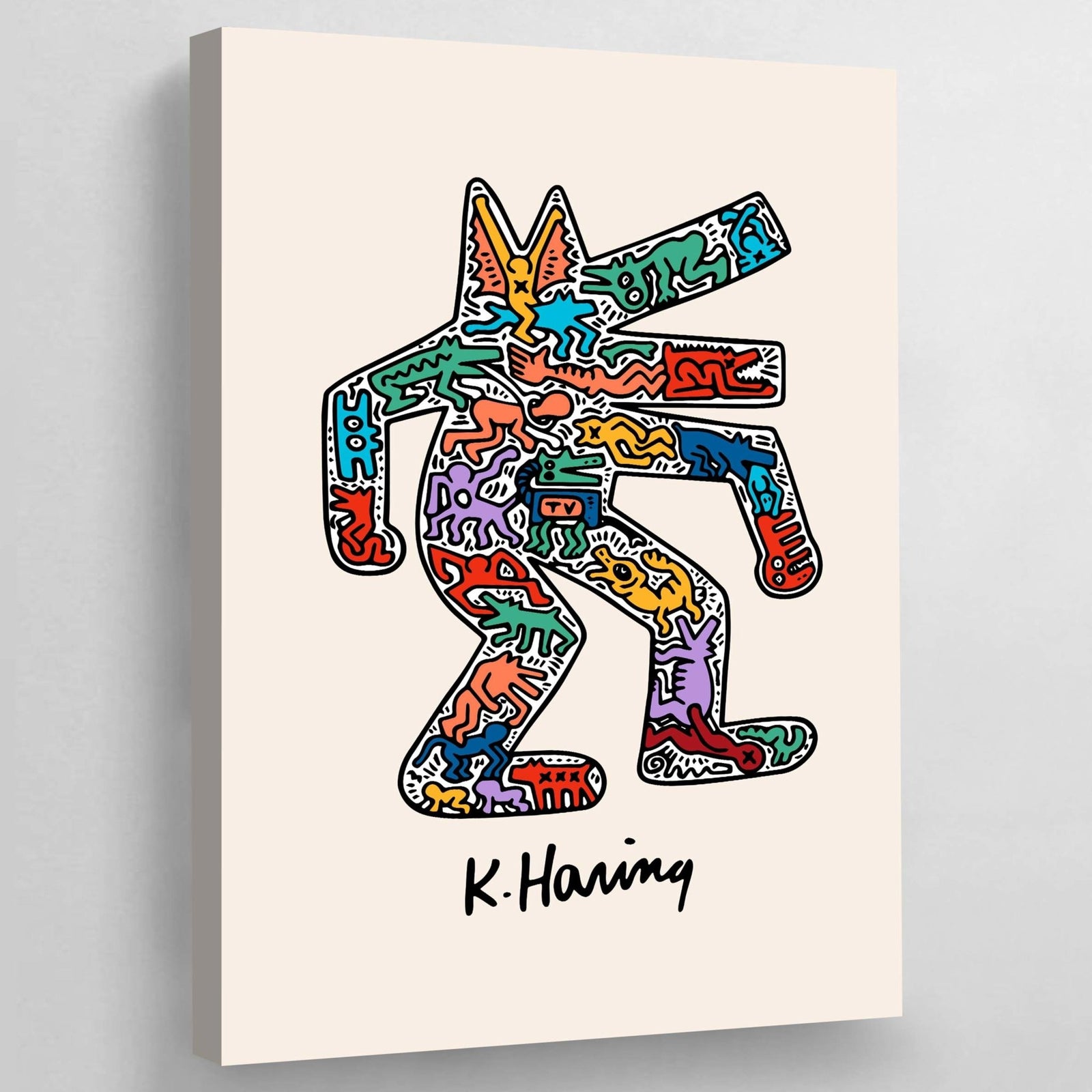 Tableau Pop Art Keith Haring Dog - The Art Avenue