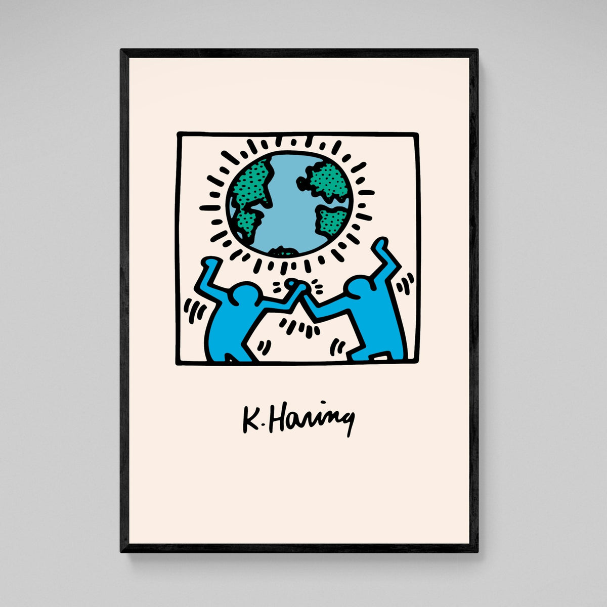 Tableau Pop Art Keith Haring World - The Art Avenue