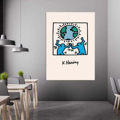 Tableau Pop Art Keith Haring World - The Art Avenue