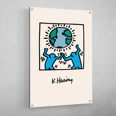 Tableau Pop Art Keith Haring World - The Art Avenue