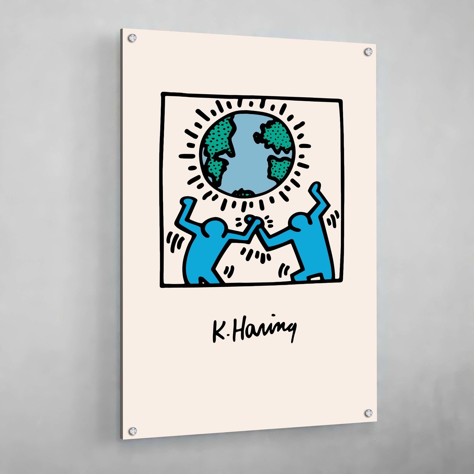 Tableau Pop Art Keith Haring World - The Art Avenue