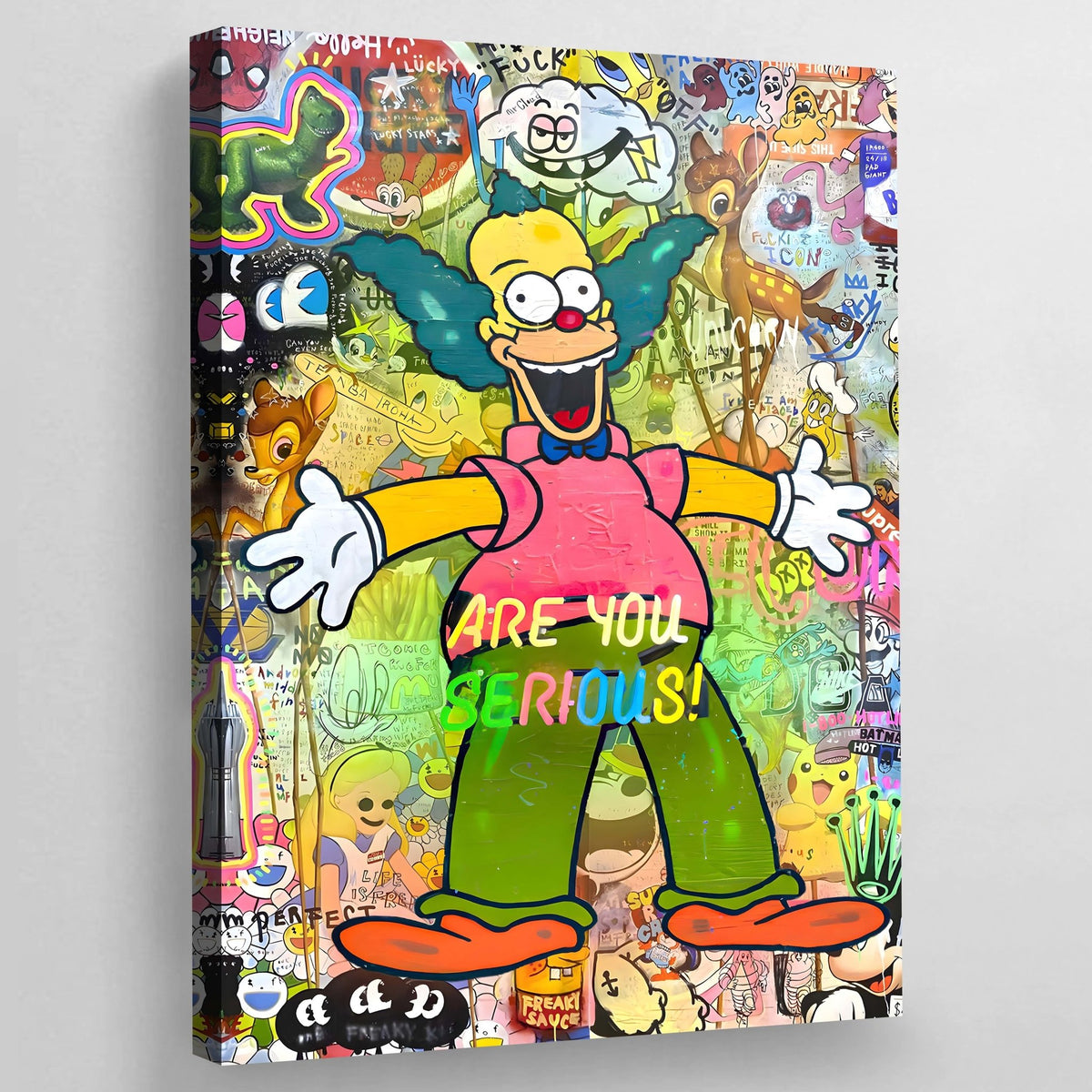 Tableau Pop Art Krusty Le Clown - The Art Avenue