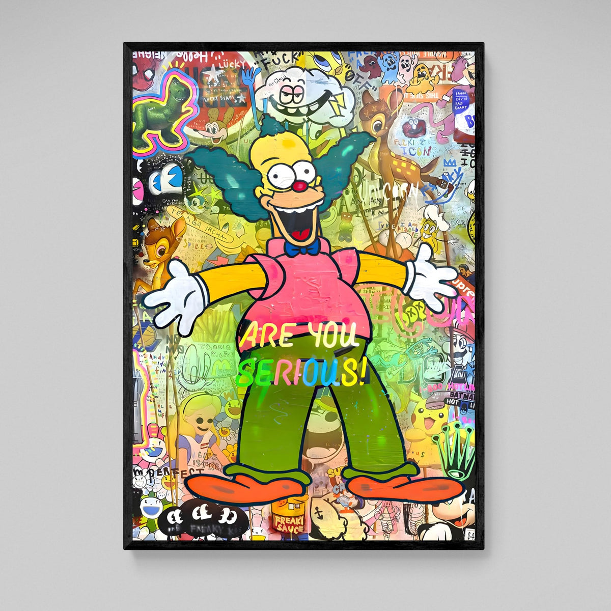 Tableau Pop Art Krusty Le Clown - The Art Avenue