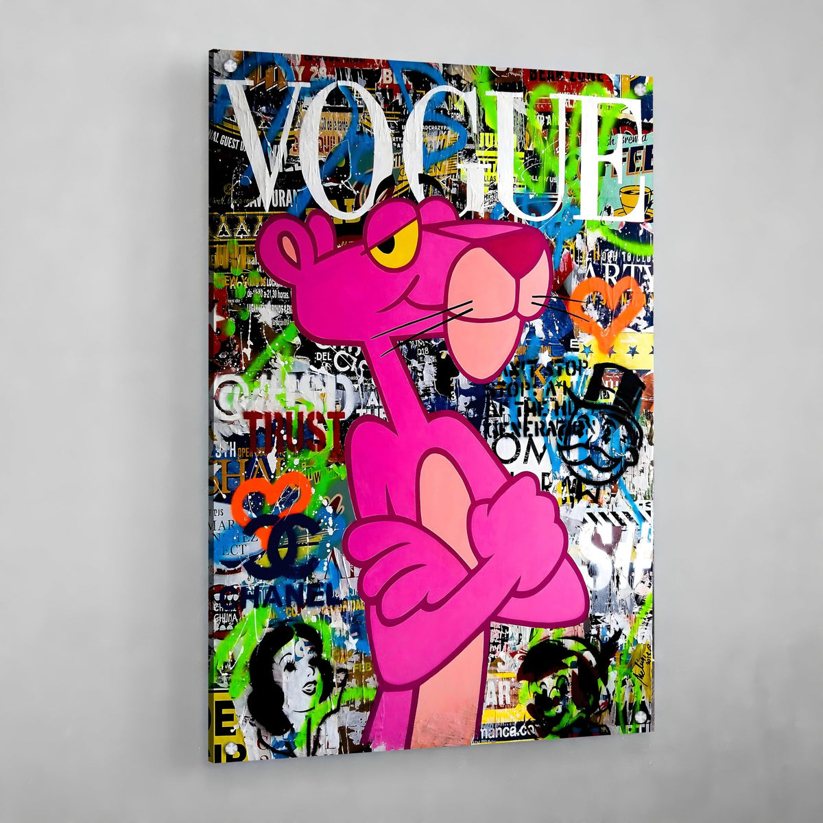 Tableau Pop Art Panthère Rose - The Art Avenue