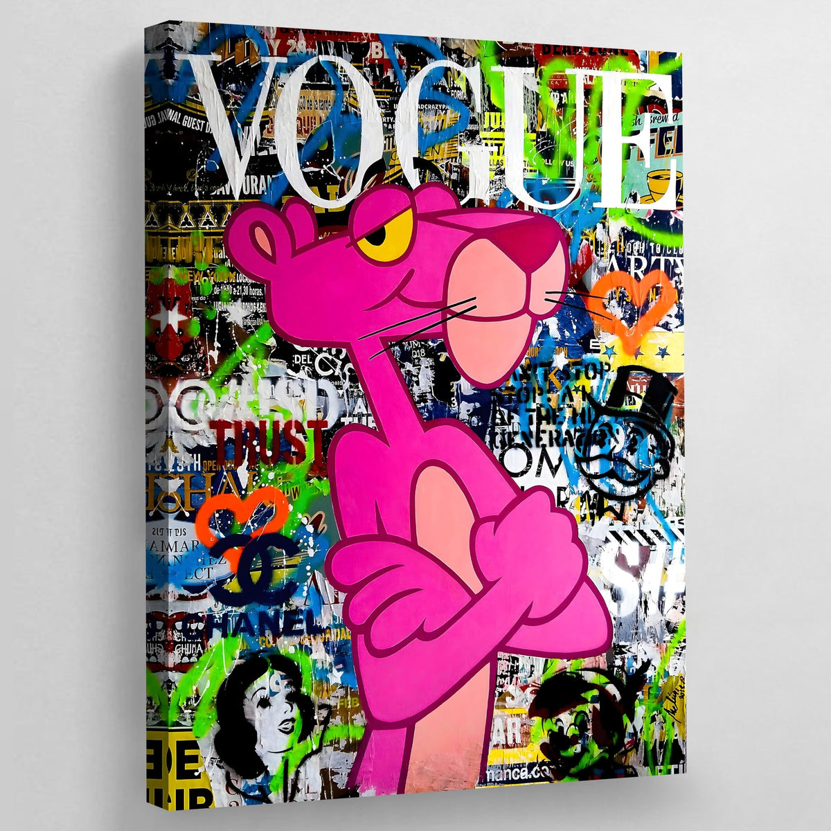 Tableau Pop Art Panthère Rose - The Art Avenue