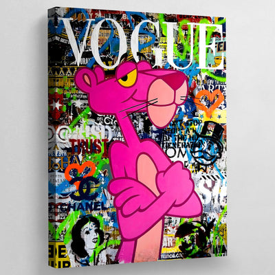 Tableau Pop Art Panthère Rose - The Art Avenue