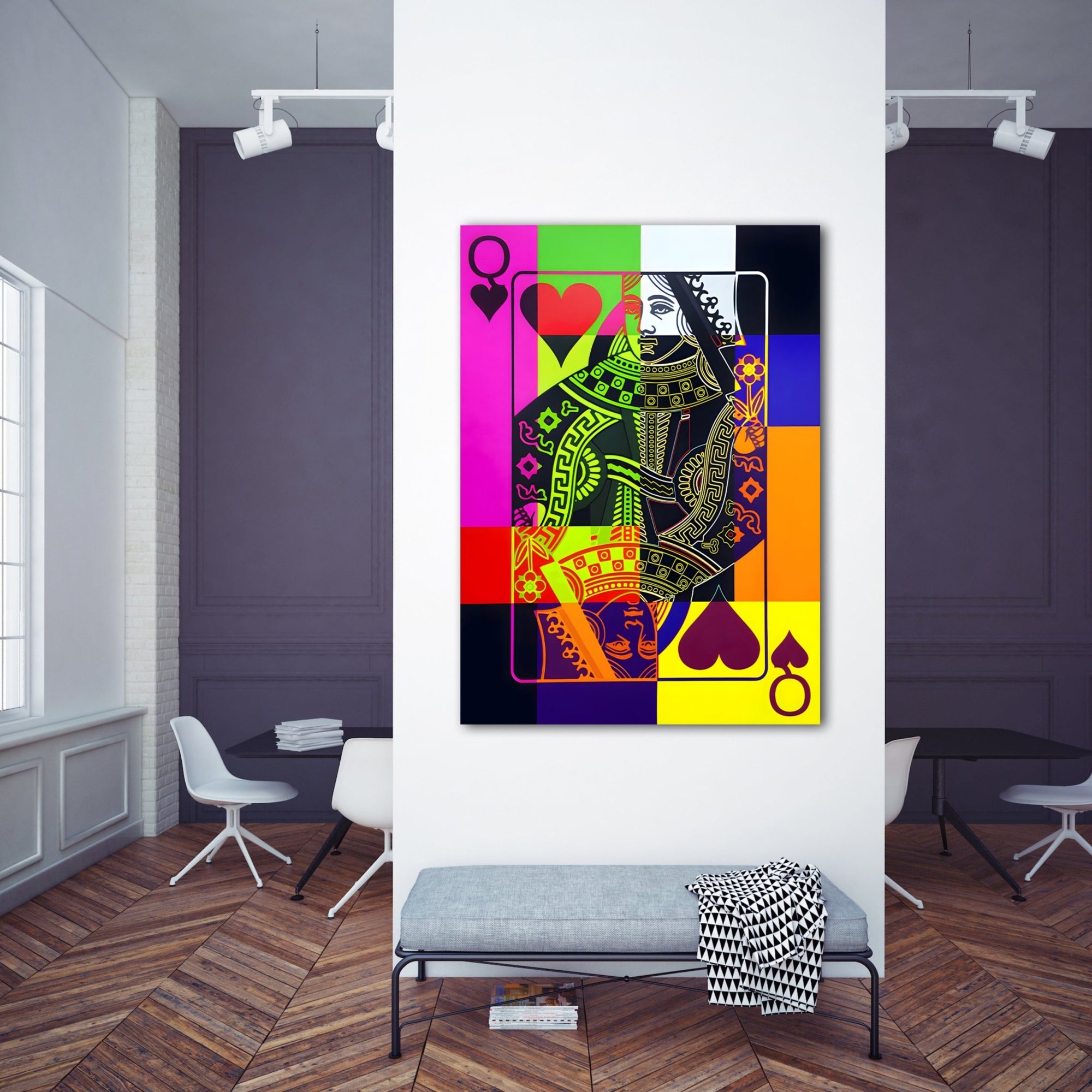 Tableau Pop Art Reine De Coeur - The Art Avenue