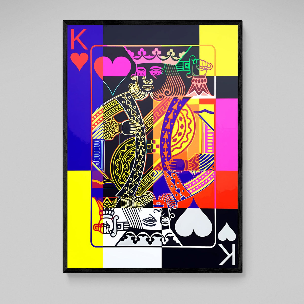 Tableau Pop Art Roi De Coeur - The Art Avenue