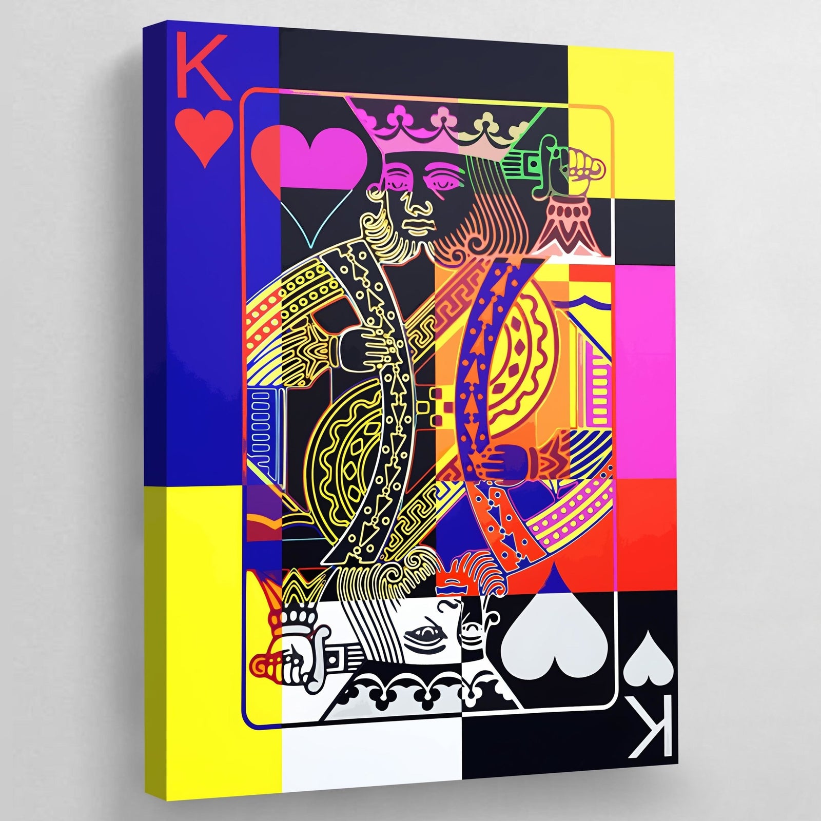 Tableau Pop Art Roi De Coeur - The Art Avenue