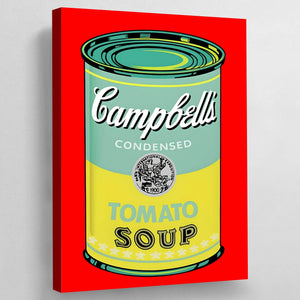 Tableau Pop Art Soupe Campbell Vert - The Art Avenue
