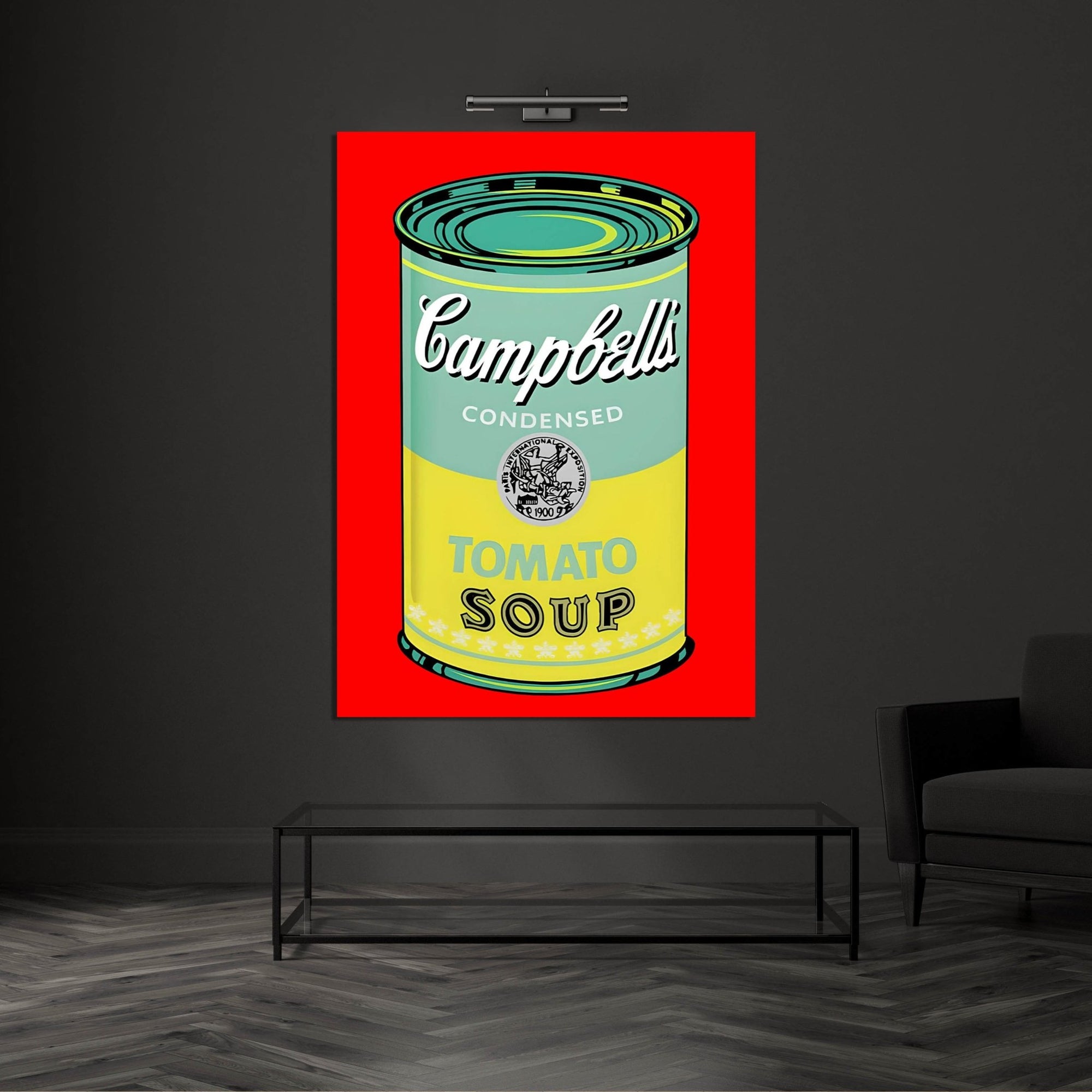 Tableau Pop Art Soupe Campbell Vert - The Art Avenue