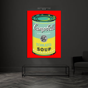 Tableau Pop Art Soupe Campbell Vert - The Art Avenue