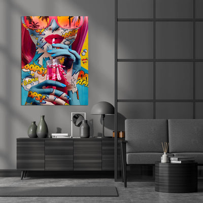 Tableau Pop Art Visage Femme Stickers - The Art Avenue