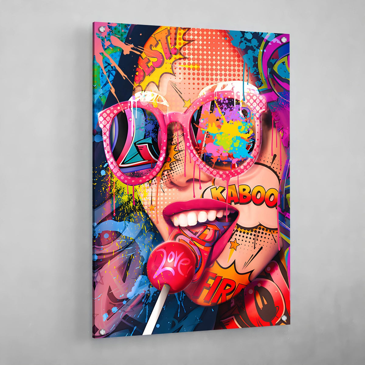 Tableau Pop Art Visage Stickers Femme - The Art Avenue