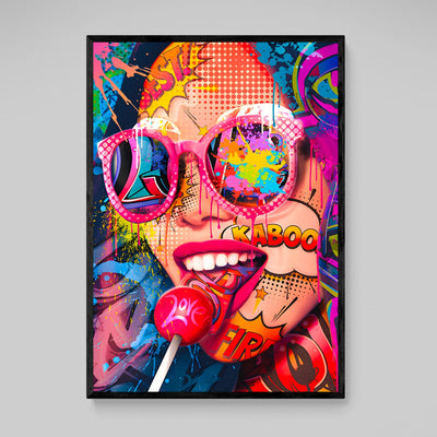 Tableau Pop Art Visage Stickers Femme - The Art Avenue