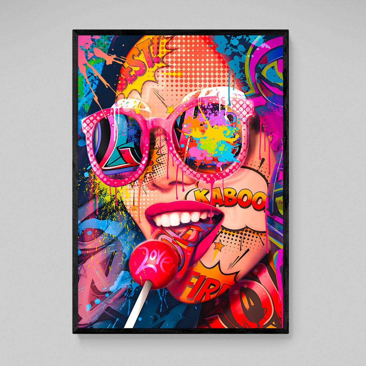 Tableau Pop Art Visage Stickers Femme - The Art Avenue