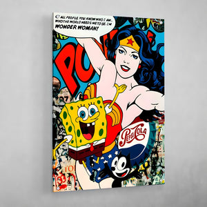 Tableau Pop Art Wonder Woman - The Art Avenue