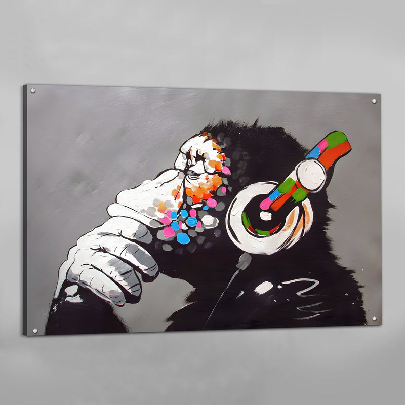 Autocollant Mural Banksy - Style Singe Avec Détonateur - Sticker Décoratif Pour Intérieur - The Vinyl Biz