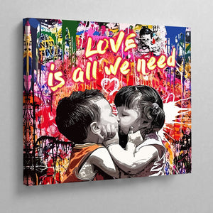 Tableau Street Art Amour - The Art Avenue