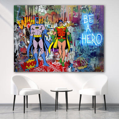 Tableau Street Art Batman & Robin - The Art Avenue