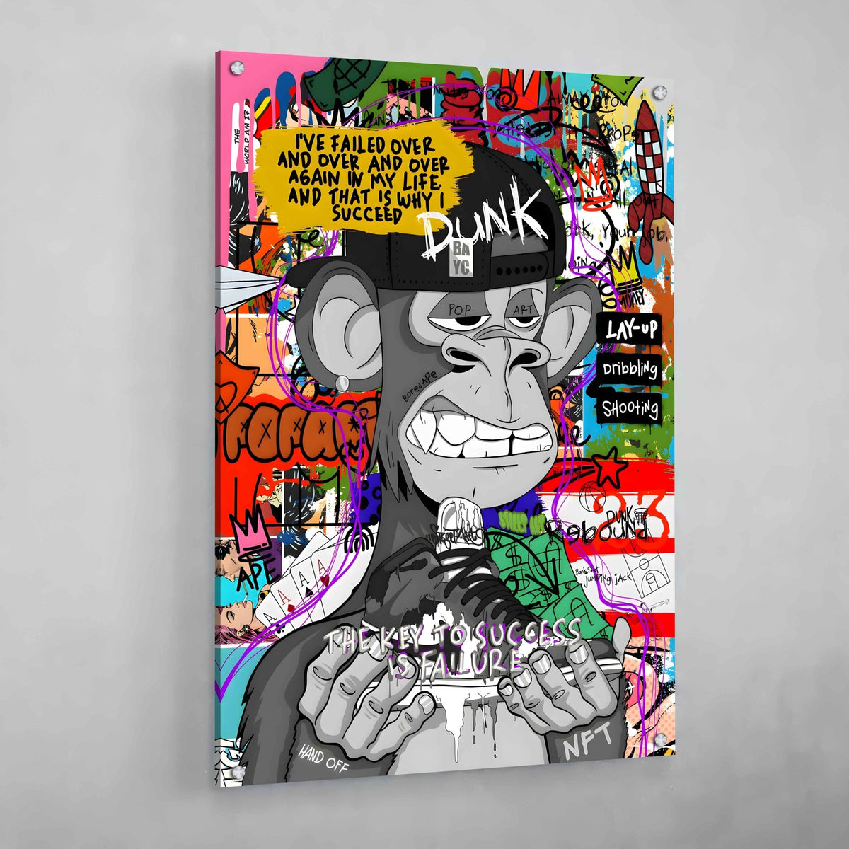 Tableau Street Art Bored Ape - The Art Avenue