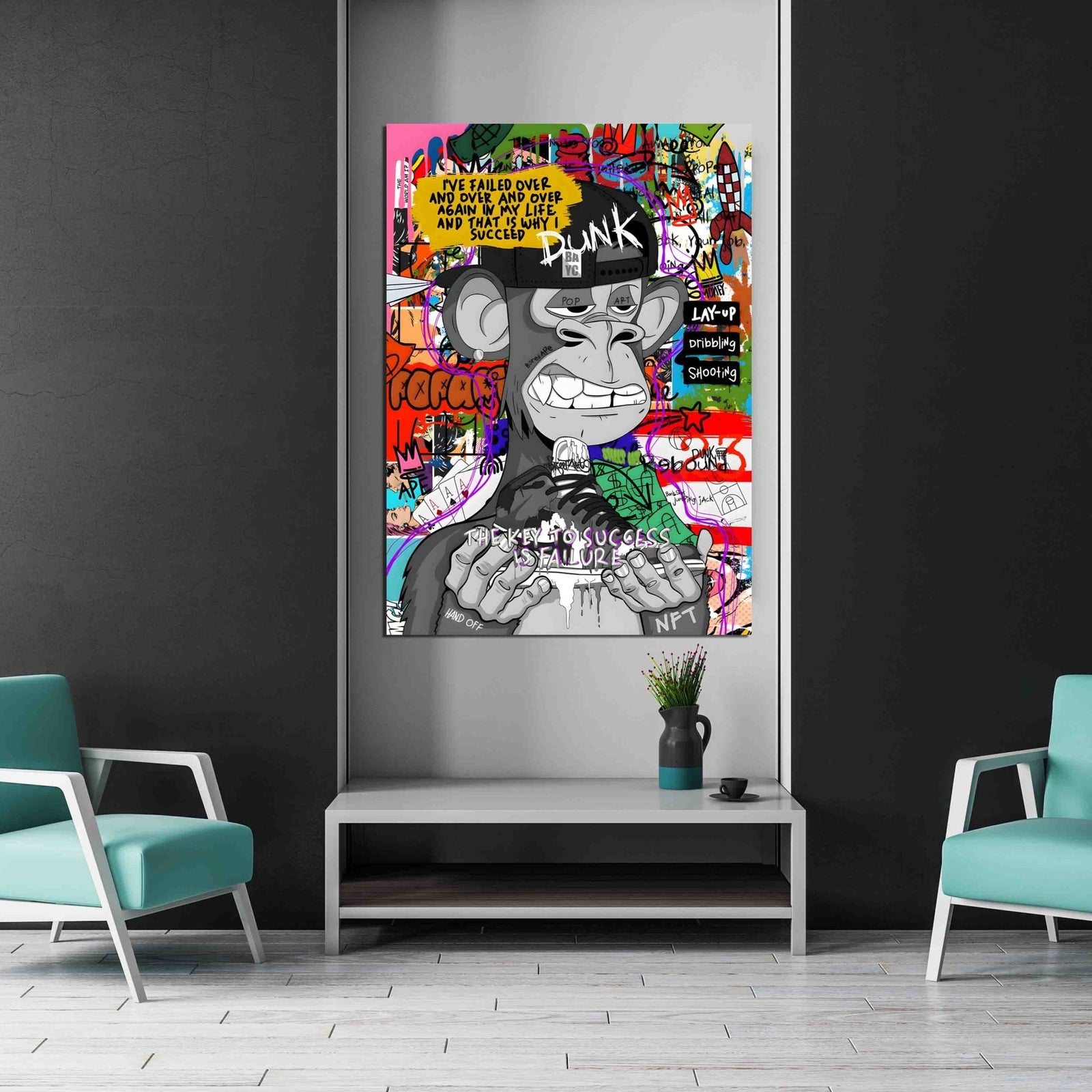 Tableau Street Art Bored Ape - The Art Avenue