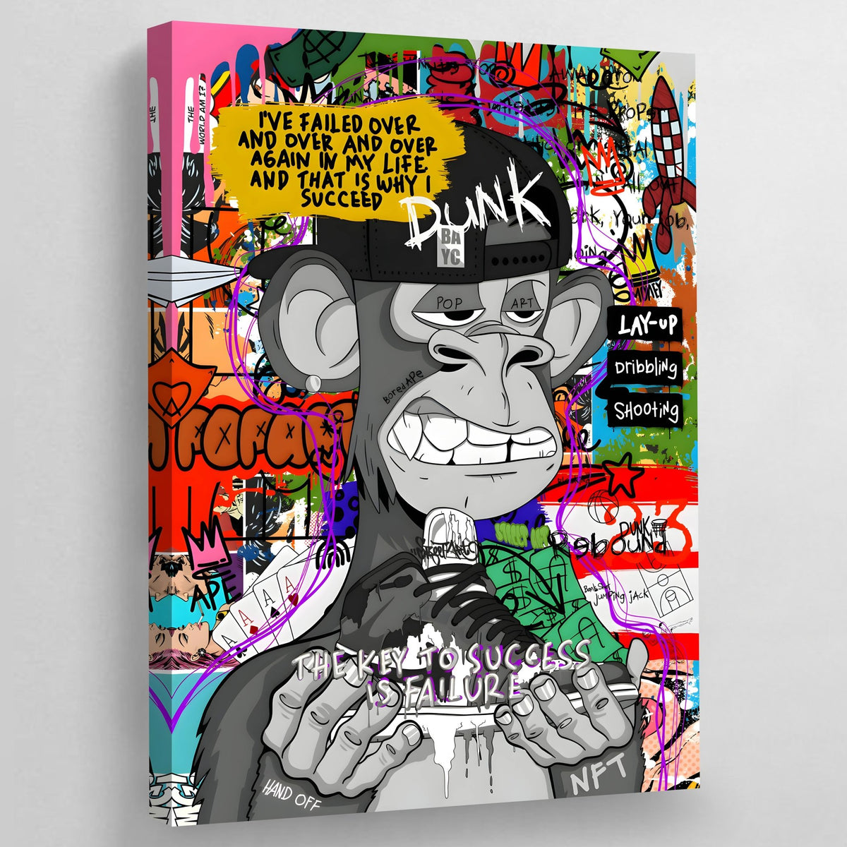 Tableau Street Art Bored Ape - The Art Avenue