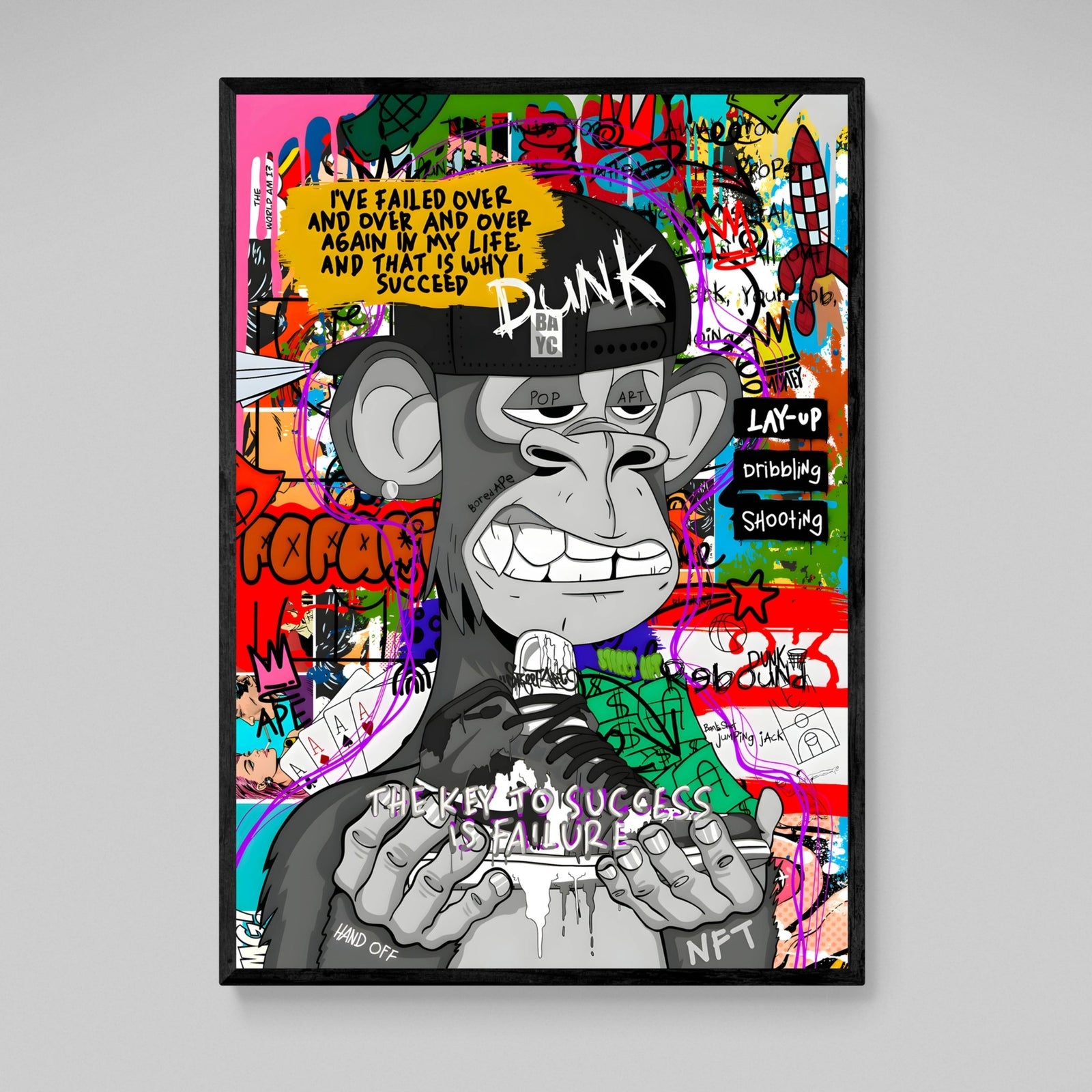 Tableau Street Art Bored Ape - The Art Avenue