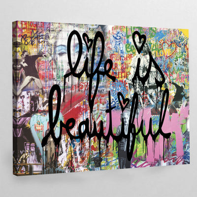 Tableau Street Art La Vie Est Belle - The Art Avenue