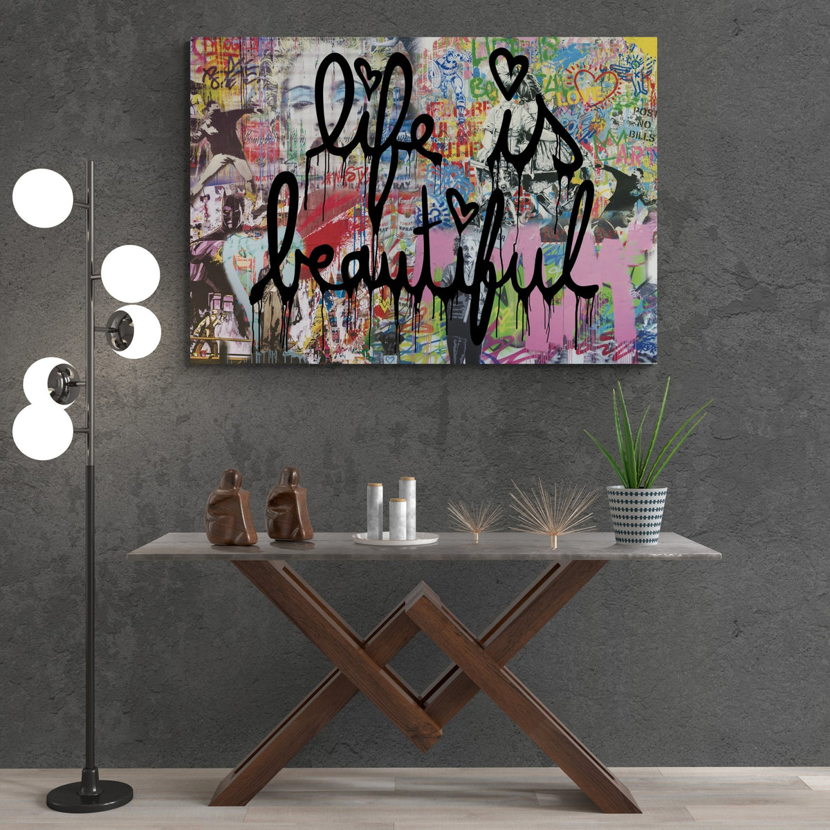 Tableau Street Art La Vie Est Belle - The Art Avenue