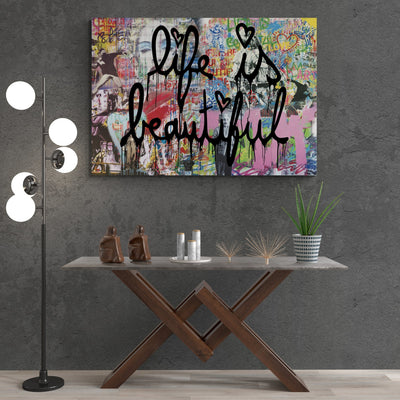Tableau Street Art La Vie Est Belle - The Art Avenue