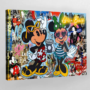Tableau Street Art Mickey & Minnie - The Art Avenue