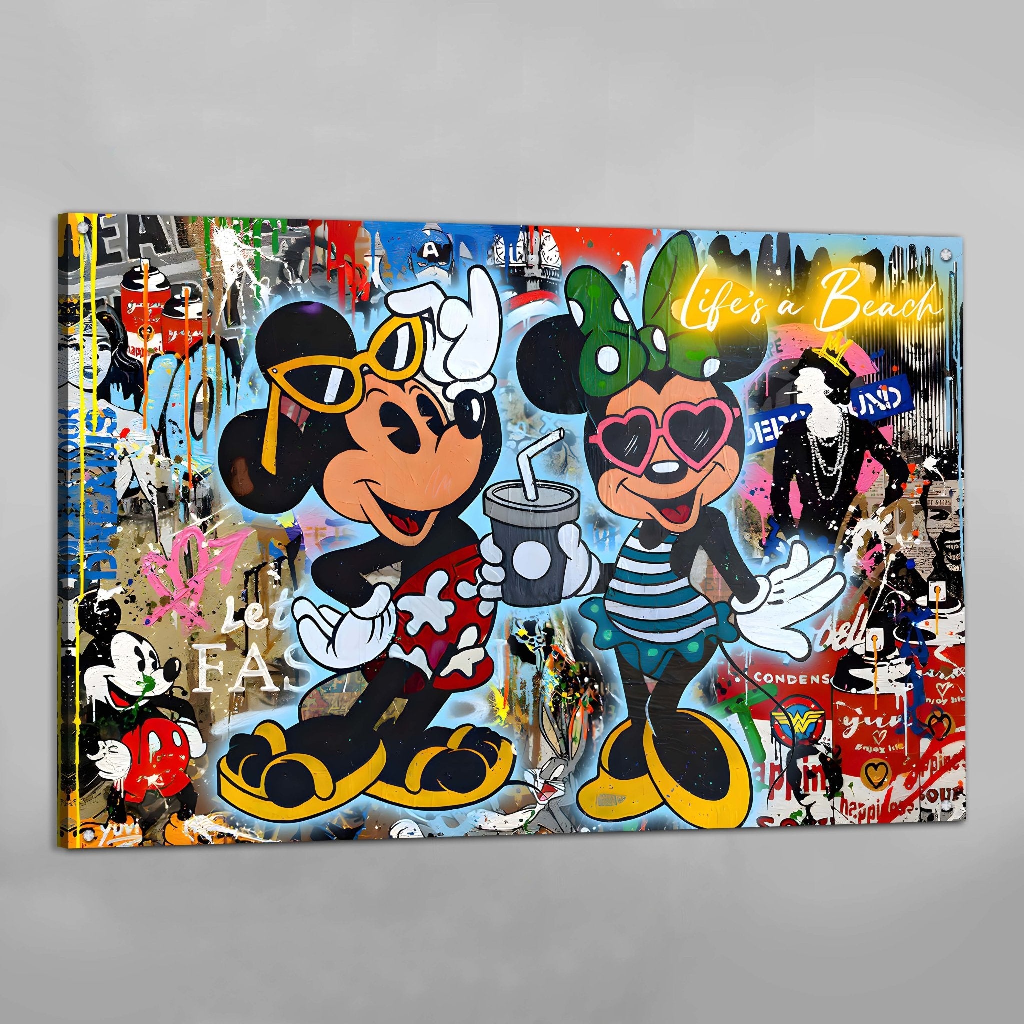 Tableau Street Art Mickey & Minnie