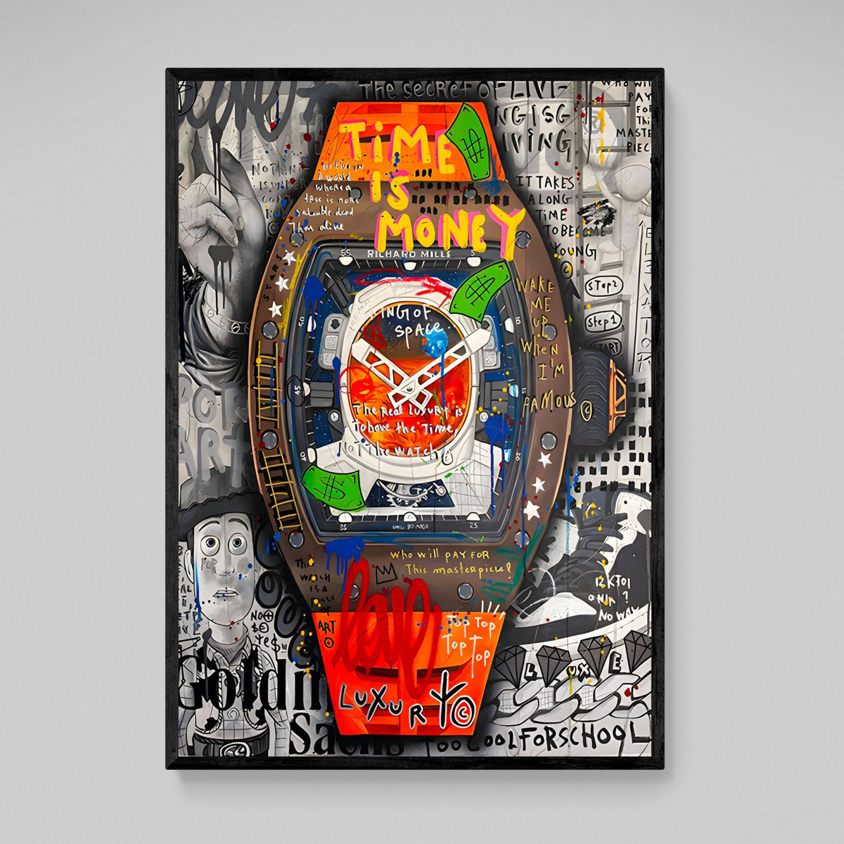 Tableau Street Art Montre - The Art Avenue